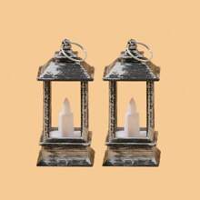 1/2/3 szt. Retro Mini Dekoracyjna Lampa Latarnia z Migoczącą Świecą LED, Dekoracyjna Mini Lampa Wiatrowa z Baterią, Dekoracja Stołu, Wystrój Domu, Wystrój Sypialni, Wisząca Lampa Nocna, Dekoracja Ścienna, Nadaje Się Na Wesele, Dekoracje Świąteczne, Świąteczna Lampa Latarnia