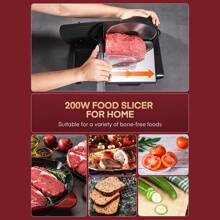 Fohere All-Purpose Slicer Electric 200 Watts For Home Use, Professional Bread Slicer With Removable 2 X 19 Cm Blade, 0-15 Precise Thickness Button Cut Meat Ham Bread Fruit, Protection - EU F Type Plug(220-240V) - View 5