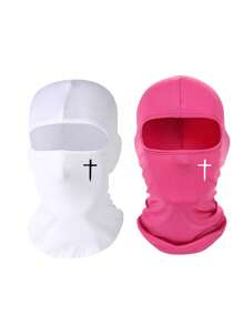 2 件男女通用拉法帽面罩，适合骑行、骑摩托车、日常使用、徒步旅行、滑雪、旅行 - 彩色 - 查看 10