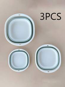 Foldable Washbasin For Dormitory Use Student Washbasin Portable Travel Plastic Compression Basin Folding Water Basin, Folding Basin Portable Silicone Foldable Washbasin Washbasin Student Dormitory Plastic Soaking And Washing Basin Multi-Use. Home Bathroom Decor Fall Decor Back To School