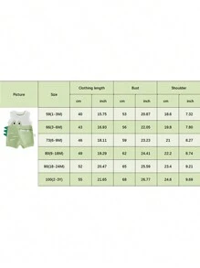 Adorable Baby Dinosaur Romper With Tail Sleeveless Summer Bodysuit For Boys And Girls Cute And Comfortable Dino Outfit - Green - View 8