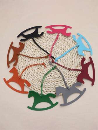 1pc PVC Rocking Horse Bag Charm, Fashion Leather Accessory, Bag Decoration, Keychain Pendant, Suitable For Women, Can Be Used For Bags, Cars, And Keys