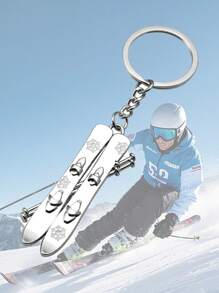 1 pieza Llavero exclusivo con tema de esquí personalizado, esquís, patines, llavero con forma de tabla de nieve, se puede personalizar con texto LOGO, regalos para niños y mayores, regalo para amantes del esquí de vacaciones, encanto de bolsa magnífica, obsequio festivo, Regalo del Día de San Valentín, El comienzo de la temporada escolar, ¡Un hermoso regalo exclusivo!, Suministros escolares, Regreso a la escuela, REGALO escolar para oficina, para la universidad, aula, universidad para maestros, estudiantes universitarios, adolescentes, universitarios y estudiantes de secundaria secundaria, secundaria y preparatoria