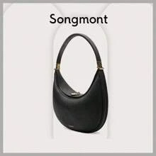 Original China Brand Bag Half Moon Bag New Women's Personalized Design Casual Solid Color Simple Shoulder Bag Fashionable Armrest Handbag - 黑色 - 查看 2