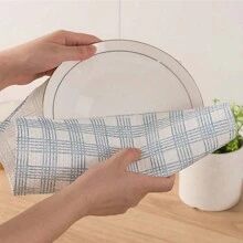 1 Roll Sheets Slouchy Rags, Disposable Kitchen Paper Towels, Washable Wet And Dry Towels, Dishcloths, Non-Stick Oil Rags, Degreasing Towels, Household Cleaning Rags, Drying Cloths, Cleaning Supplies, Cleaning Tools, Plaid Pattern Washable Kitchen Dishcloth Disposable Wet And Dry Dish Towel, For Outdoor, Camping