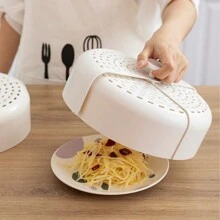 1pc Foldable Food Cover, Fly-Proof Lid, Table Leftovers Dust Cover, Compact Size For Easy Storage, Suitable For Kitchen And Dining Room - White - View 4