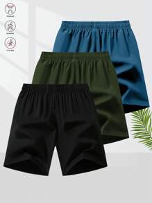 Men's Quick-Dry Casual Loose Shorts, Breathable Fitness Running Sports Shorts, Summer - Army Green - View 3
