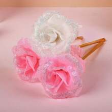 10pcs 10 Inch Glowing 24K Gold Foil Rose 10 Inch, Luminous Foil Artificial Rose Plastic Long Stem Rose For Valentines Day, , Mothers Day, Anniversary, Birthday, Wedding, Thanksgiving - 粉色 - 查看 3
