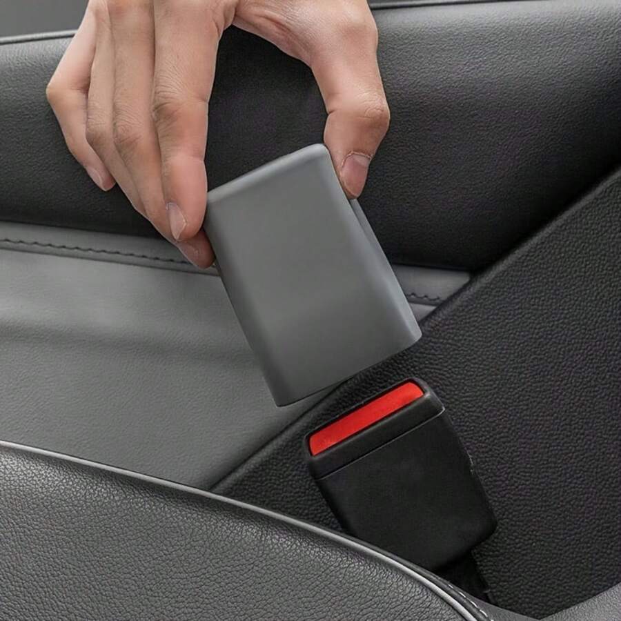 Silicone Car Seat Belt Buckle Cover, Universal Fit Slip-On, Protective Accessory For Vehicle Seatbelt Latch, Silicone Material, Vehicle Interior Accessory - one-size - View 1