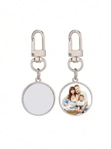 1 Piece Set, Personalized Customized Heat Transfer Keychain. Suitable For Daily Life, Holiday Gatherings, And Customized Weddings. Can Be Used As A Birthday Gift, Graduation Gift, Valentine'S Day Gift, Mother'S Day Gift. Can Be Used To Match Keys And Bags. It Is Made Of High-Quality Metal Material, Shining With A Charming Golden Luster.
