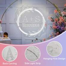 定制霓虹灯婚礼标志、个性化霓虹灯婚礼标志、情人节、订婚派对背景、家居墙壁装饰、送给恋人、情侣和朋友的独特礼物 - custom color - 查看 9