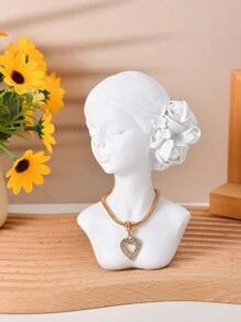 Girl Resin Sculpture Desktop Orenment Creative Crafts Gift Beautiful Girl Character Statue Home Decor Gifts Birthday Graduation - Multicolor - View 3