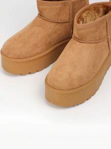 Botas de nieve con suela gruesa 2 en 1 para mujer, pantuflas de punta cerrada, nueva llegada otoño/invierno 2025