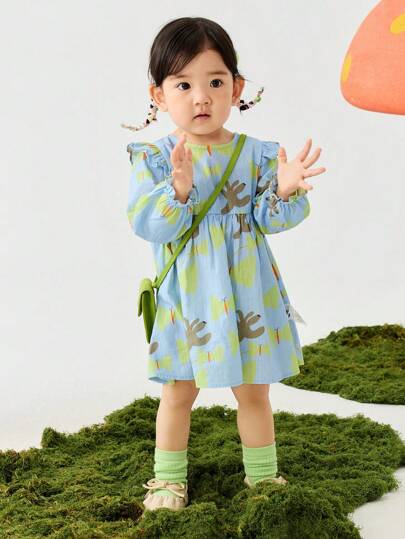 mini bala Baby Girls Sweet Dress, Spring New Arrival For Babies