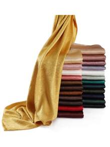 1 Piece Crepe Silk Satin Solid Color Scarves Luxury Bandana Headband Headscarf Shawl Chic Woman Turban Hijabs Rectangular Scarf For Women Veiled Clothes