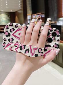 1 Stück modische Armband Band Hülle, Herzförmiges Leoparden Muster, dick und hochschlagfest, mit Ständerfunktion, kompatibel mit Apple und Serie - Verschiedenfarbig - Übersicht 6