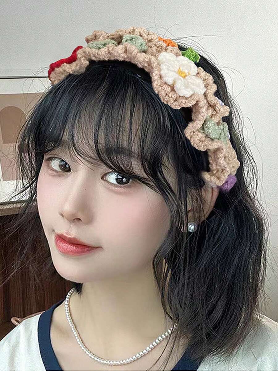 1 件女式可爱布艺头带，适合所有季节