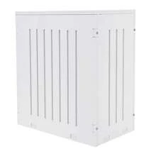 White Slimline Shaker Toilet Cleaning Tidy Box Bathroom Multi Storage Unit Small Back To School - White - View 8