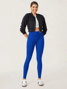 ODODOS ODCLOUD Buttery Soft Lounge Yoga Leggings With Pockets For Women Full Length 28" High Waist Yoga Pants - Royal Blue - View 5