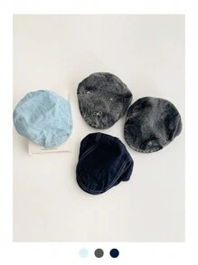 1 chiếc mũ bóng chày denim đã giặt có trang trí nơ, mũ họa sĩ phong cách Anh cổ điển, mũ lưỡi trai Unisex thường ngày mới, trang phục thời trang đường phố - Nhiều màu - Xem 12