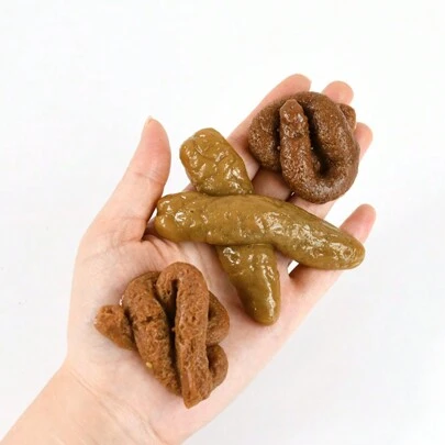 6pcs Funny Prank Poop Toys, Sticky Fake Poop, Plastic Dog Poop Prank Toys, Gag Gifts For April Fools' Day Party