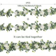 1/2 szt. Sztuczny kwiat winorośli Eukaliptus Róża Kwiaty winorośli Gypsophila Kwiatowa zieleń girlanda Romantyczna dekoracja domu na ślub, wystrój pokoju, wystrój domu, wystrój kuchni, wystrój ślubu, dekoracja stołu, elementy centralne, wystrój biura, wystrój ogrodu, wystrój zewnętrzny