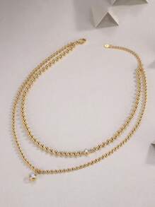 1pc 1 Carat Round Moissanite Pendant Necklace, 18K Gold Plated 925 Sterling Silver, Elegant Multi-Layer Stackable Design, Low Allergy Nickel-Free Material, Brilliant & Luxurious, Perfect Gift For Anniversary, Birthday Or Special Occasions, Comes With GRA Certificate