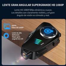 Auriculares bluetooth para casco de motocicleta con cámara - Negro - Ver 2