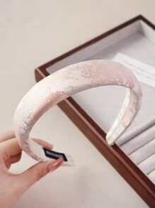 1pc Multicolored Stylish Printed Sponge Hairband For Women,Hairband,Hair Hoop Headbands Hair Accessories Head Accessories