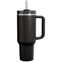 1 Piece,  Compatible With Stanley Cup 40 Oz Stainless Steel Tumbler With Handle And Straw, 40oz Large Capacity Double Wall Vacuum Insulation Thermal Hot And Cold Beverages Flask Water Bottle For Home, Office And Outdoor Activities Camping, Hiking, Driving, And Car Travel, 40 Ounce Portable Reusable Cup Travel Drinkware Coffee Mug With Lid And Straw For Men And Women, Keep Warm Or Cold, Perfect Christmas Gifts, Valentine's Day Gifts, Birthday Gifts, Trek Collection, Easy To Clean - 40 oz - 查看 13