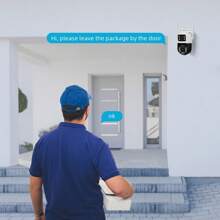 Telecamera di sicurezza intelligente 8MP 4K, Ultra HD, doppio obiettivo, visione a 360°, resistente agli agenti atmosferici, visione notturna, allarme vocale, rilevamento intrusioni per la sicurezza di tutta la casa e il monitoraggio esterno
