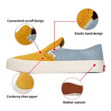 Vans Giày thể thao đế thấp phối màu đơn giản cho nam và nữ VN0A5HYQA0Q - vàng/xanh - Xem 1