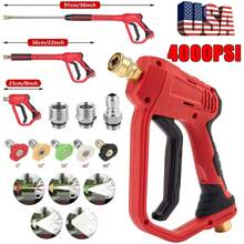High Pressure 4000PSI Car Power Washer Gun Spray Wand Lance Nozzle And Hose Kit - Red - View 1