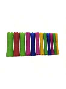 80pcs Plastic Hair Curler Set With PVC Bag, Cross-Border Safe For Bangs Hairstyling Curling Tools - Multicolor - View 3