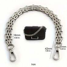 30-60-100-120cm breed 16 mm hoge kwaliteit zilverachtige portemonnee horloge metalen ketting handtas metalen ketting stalen tas vervangende schouderriem voor handtas portemonnee handvat DIY crossbody tas maken accessoires