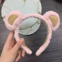 1pc/2pcs/3pcs Soft Bear Ears Headbands Plush Mouse Ears Hair Hoop For Washing Face Cartoon Animal Hairbands Halloween Costume