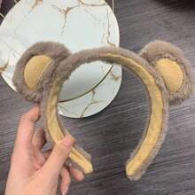 1pc/2pcs/3pcs Soft Bear Ears Headbands Plush Mouse Ears Hair Hoop For Washing Face Cartoon Animal Hairbands Halloween Costume