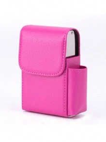 1 Pc PU Leather Men's Cigarette Case Organizer, 20 Gas Lighter Holder Waist Pack Smoking Accessories