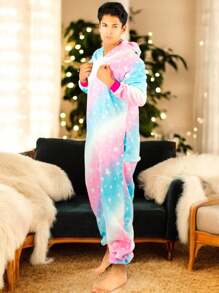 Pijama Mameluco Adultos Invierno Pijamas Familiares - Multicolor - Ver 7