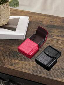 1 Pc PU Leather Men's Cigarette Case Organizer, 20 Gas Lighter Holder Waist Pack Smoking Accessories