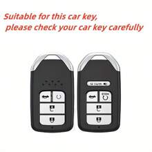 适用于汽车钥匙包女孩钥匙包汽车钥匙扣套，柔软 TPU 全保护钥匙包套适用于雅阁适用于思域适用于 CRV 适用于 Pilot 适用于奥德赛智能遥控钥匙保护器防摔防尘钥匙包 - 單包 - 查看 3