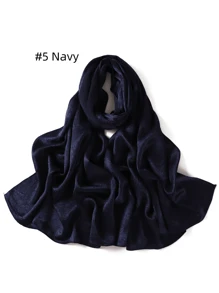1 Piece Crepe Silk Satin Solid Color Scarves Luxury Bandana Headband Headscarf Shawl Chic Woman Turban Hijabs Rectangular Scarf For Women Veiled Clothes