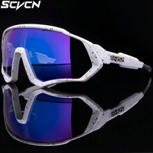 SCVCN Occhiali da ciclismo per bicicletta SCVCN, classici, per uomo e donna, adatti per mountain bike, bici da strada, attività all'aperto come sport, pesca, escursionismo, vacanze, campeggio