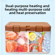 1 pieza Nevera portátil termoeléctrica para exteriores de 50L, refrigerador portátil y para automóvil y campamento para mantener frescos los alimentos - Azul y blanco - Ver 6