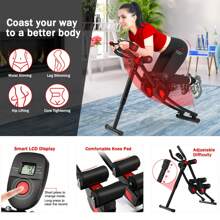 GIKPAL Ab Machine, Ab Workout Equipment For Women, Adjustable Ab Trainer Machine For Stomach Workout At Home Gym, Ab Crunch Exercise Equipment Abdominal Trainer For Beginner - 黑色 - 查看 7