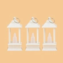 1/2/3 szt. Retro Mini Dekoracyjna Lampa Latarnia z Migoczącą Świecą LED, Dekoracyjna Mini Lampa Wiatrowa z Baterią, Dekoracja Stołu, Wystrój Domu, Wystrój Sypialni, Wisząca Lampa Nocna, Dekoracja Ścienna, Nadaje Się Na Wesele, Dekoracje Świąteczne, Świąteczna Lampa Latarnia