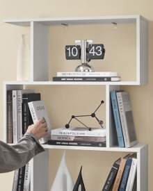 VASAGLE Scaffale a 6 Ripiani, Libreria, Divisorio per Stanza, Organizzatore Autoportante a Cubi, Stile Moderno, per Soggiorno, Camera da Letto, Ufficio, Bianco, Ritorno a Scuola - Bianco - Visualizzare 6