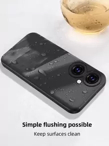 Case Compatible With Vivo - TPU Silicone Phone Cover With Soft Finish - Black Matte Waterproof Shockproof Anti-Fall Scratch Resistant - Black - View 6