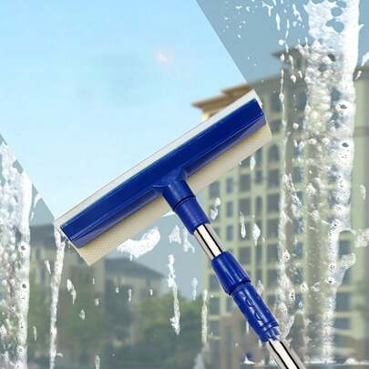 1pc Glass Window Cleaning Tool Double-Sided Window Cleaner Squeegee Bathroom Clean Scrapers Car Window Washing Brush Window Cleaner