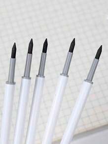 5pcs Retractable Mechanical Pencil Lead Refills For School Students, Eternal Unbreakable Graphite Leads For Drawing - Black - View 7